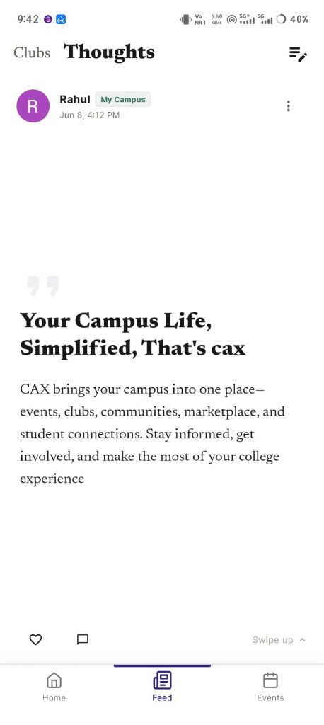 Campus Feed Screen